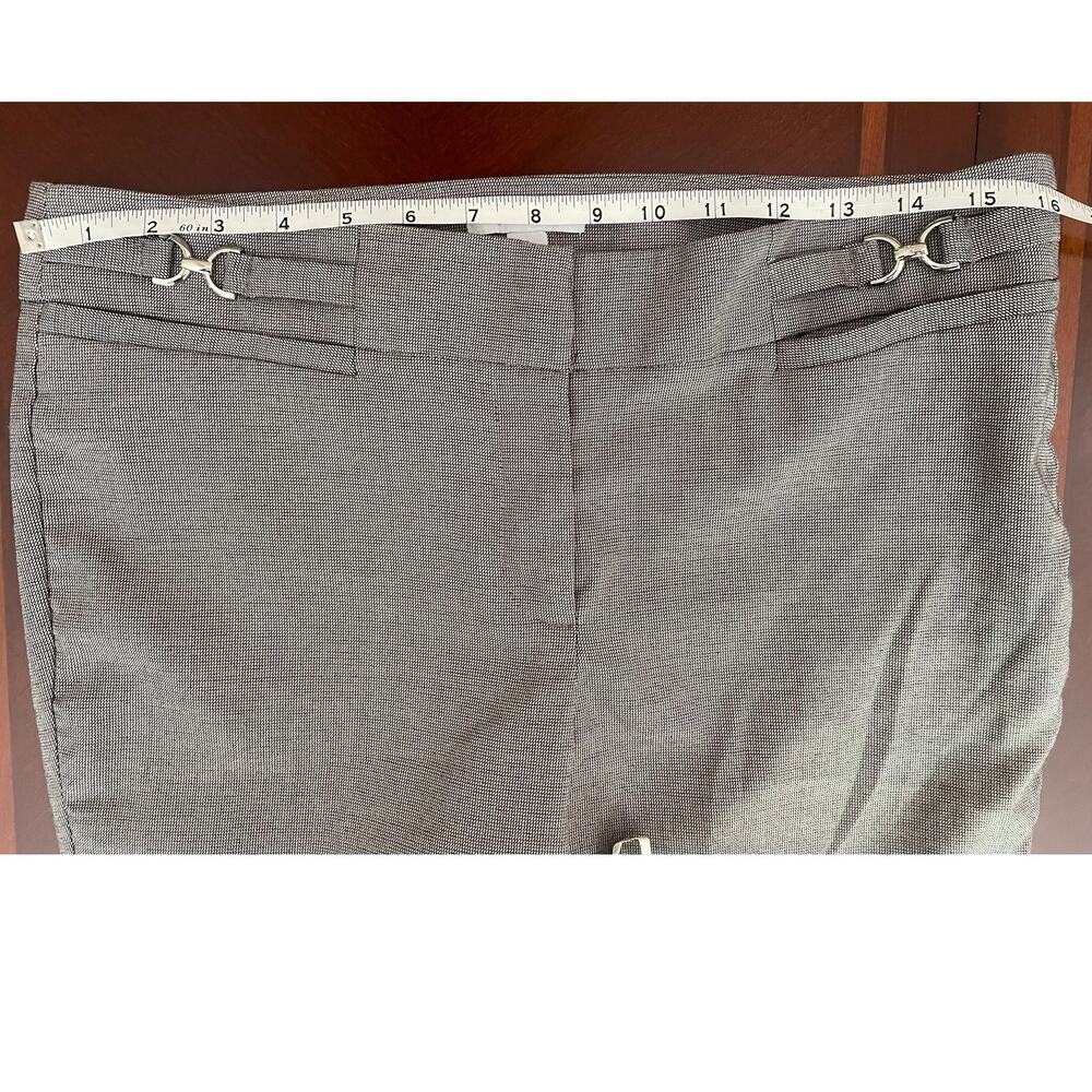 New York & Company Stretch Size 8 Average Womens Dress Pants Straight Leg Silver - Picture 8 of 10